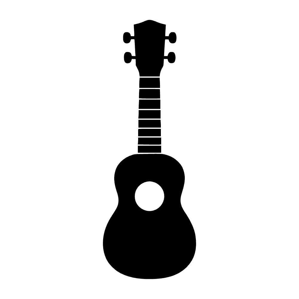 Ukulele Front View Icon SVG cut file preview
