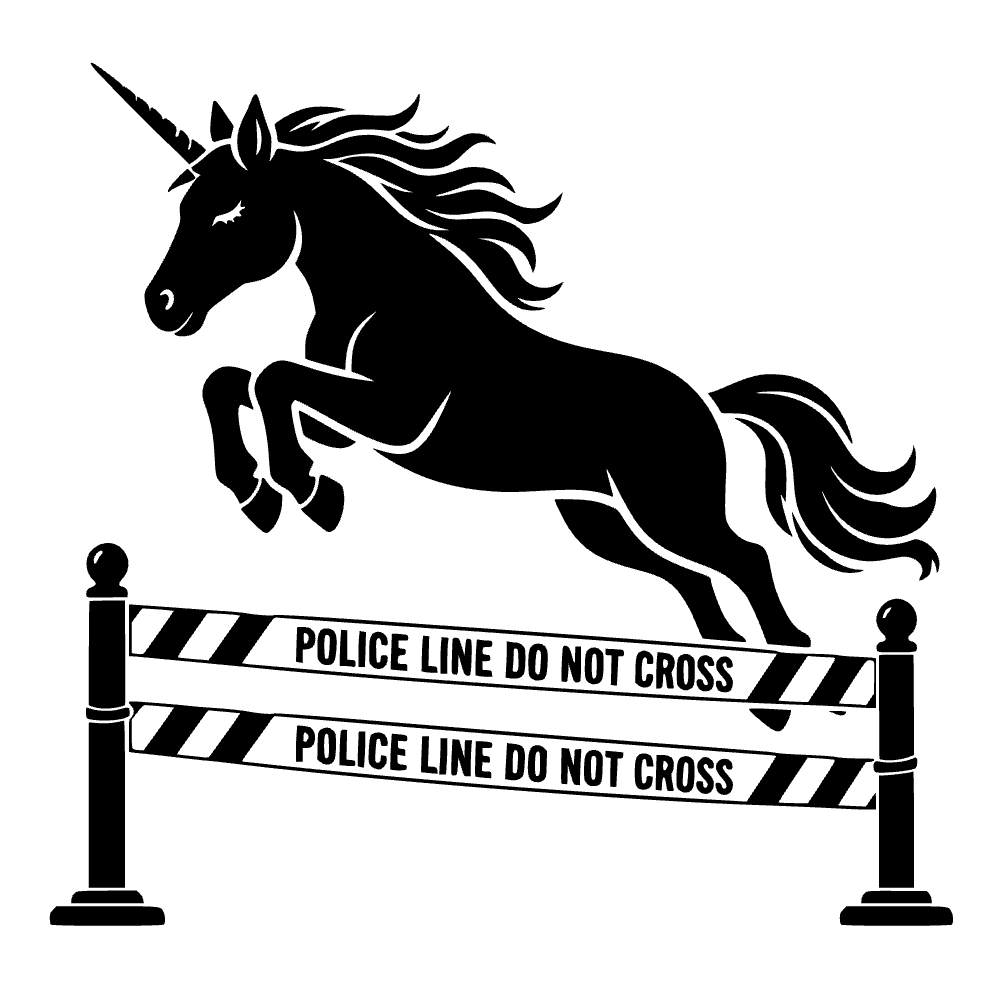 Unicornio saltando barrera — archivo SVG