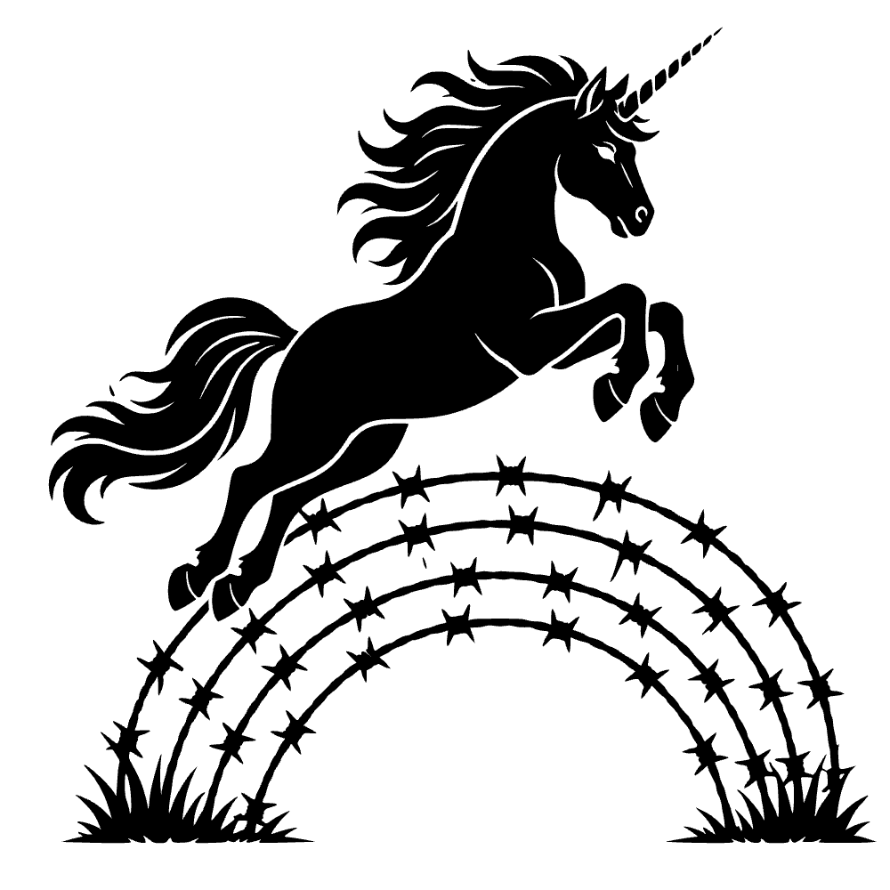 Unicorn Majestically Jumping SVG cut file preview