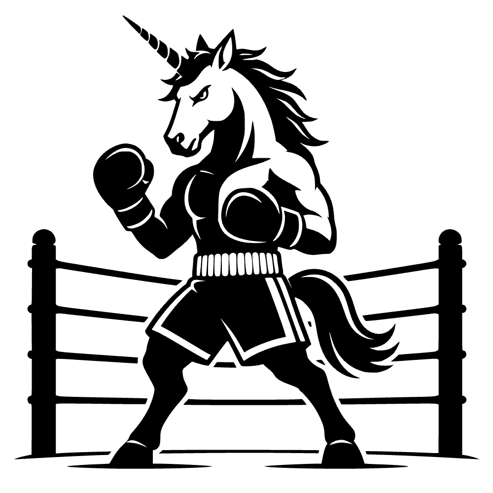 Unicorn Wearing Boxing Gloves SVG SVG cut file preview