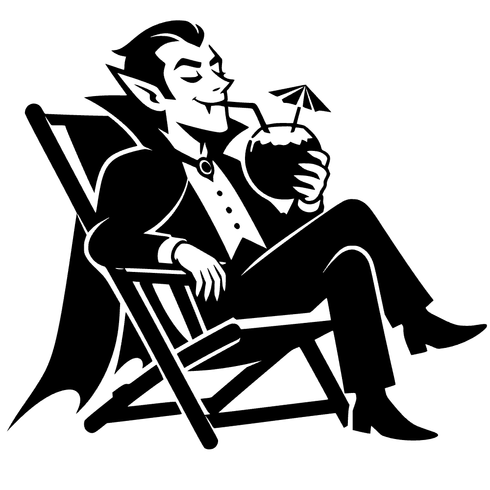 Vampire Relaxing Icon SVG SVG cut file preview