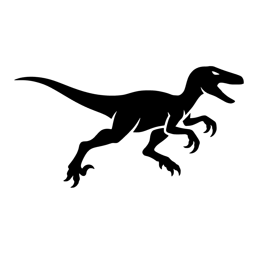 Velociraptor corriendo — archivo SVG