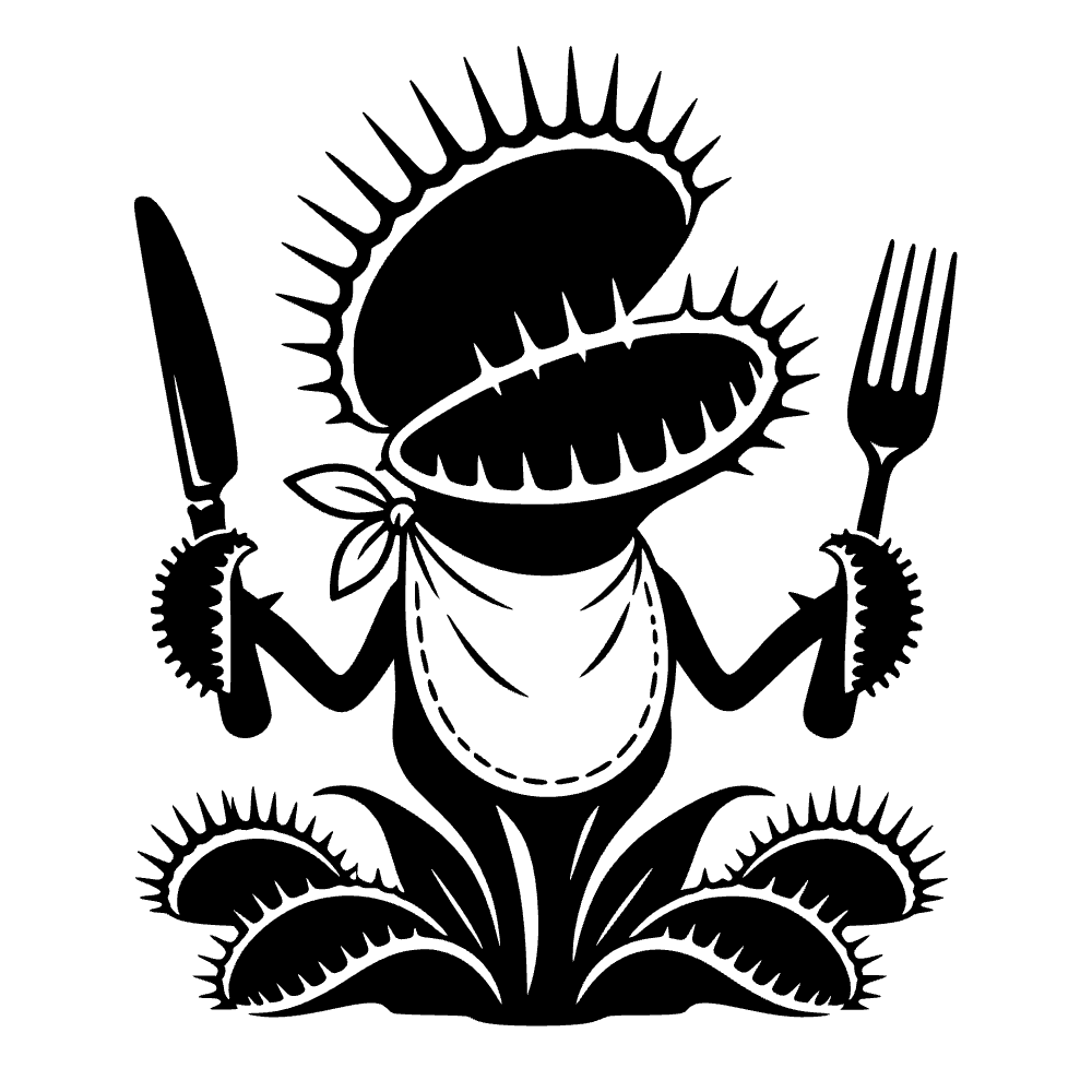 Dionea atrapamoscas con babero — archivo SVG