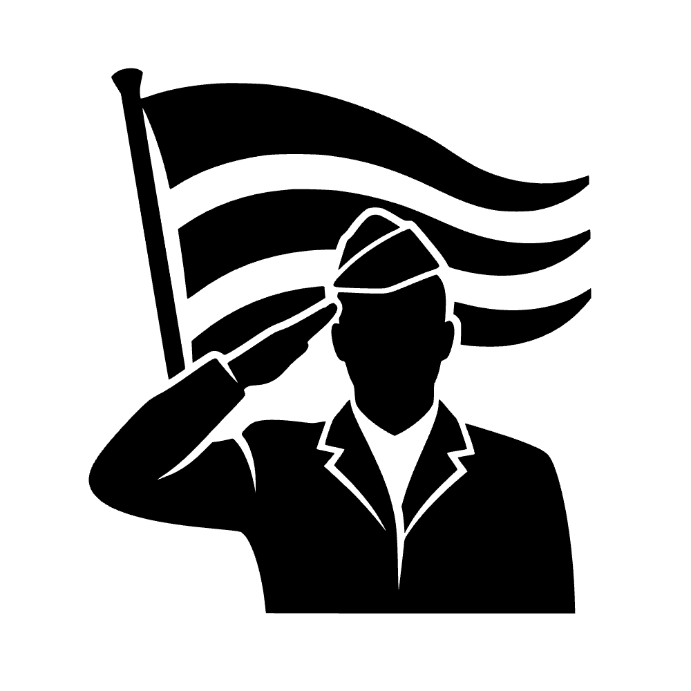 Bandera de saludo a veteranos — archivo SVG