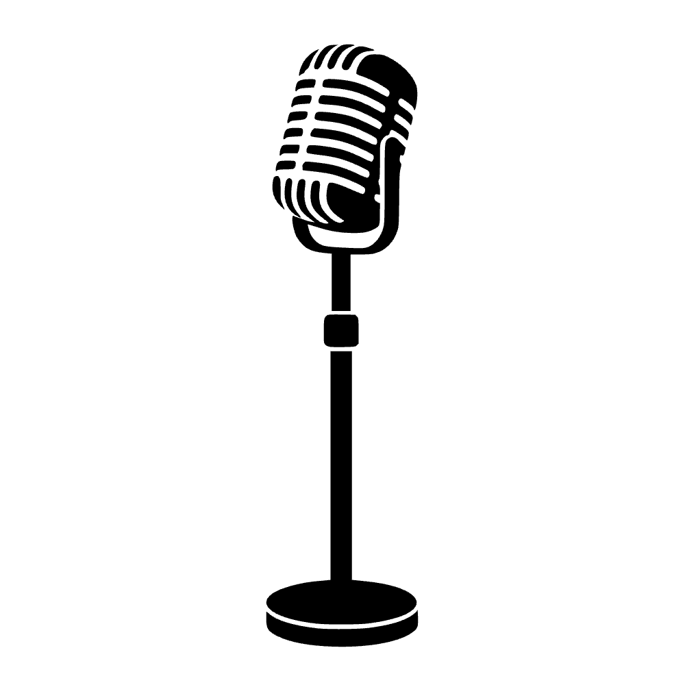 Ícono de micrófono vintage — archivo SVG