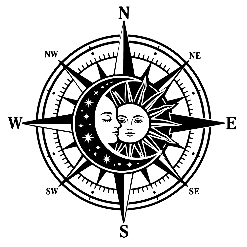 Brújula náutica vintage — archivo SVG