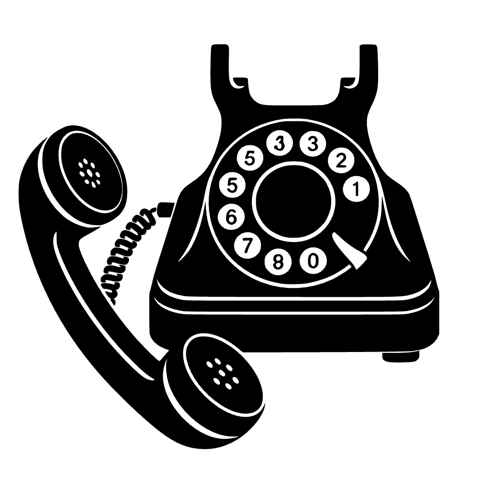 Teléfono de disco vintage — archivo SVG