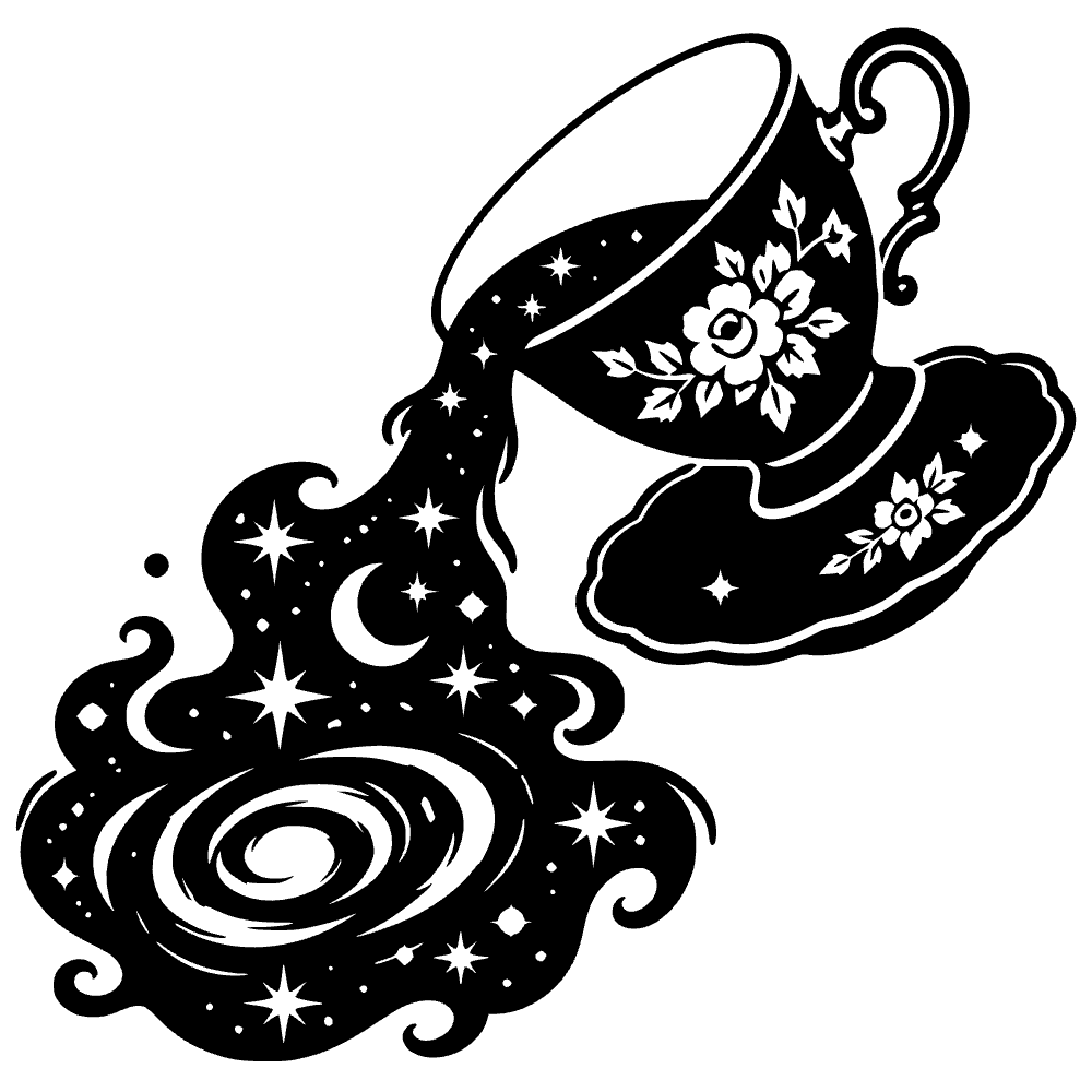 Taza de fiesta de té vintage — archivo SVG