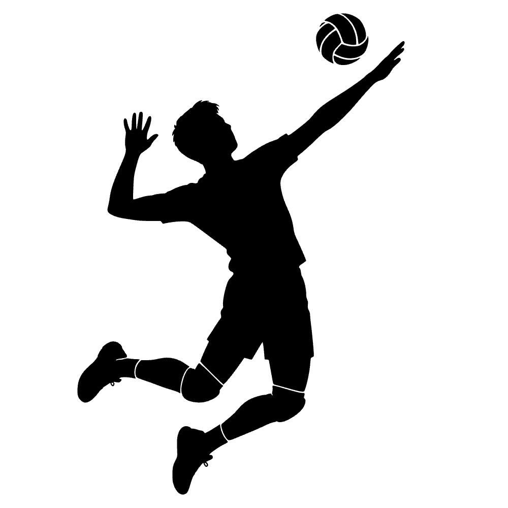 Jugador de voleibol en remate — archivo SVG