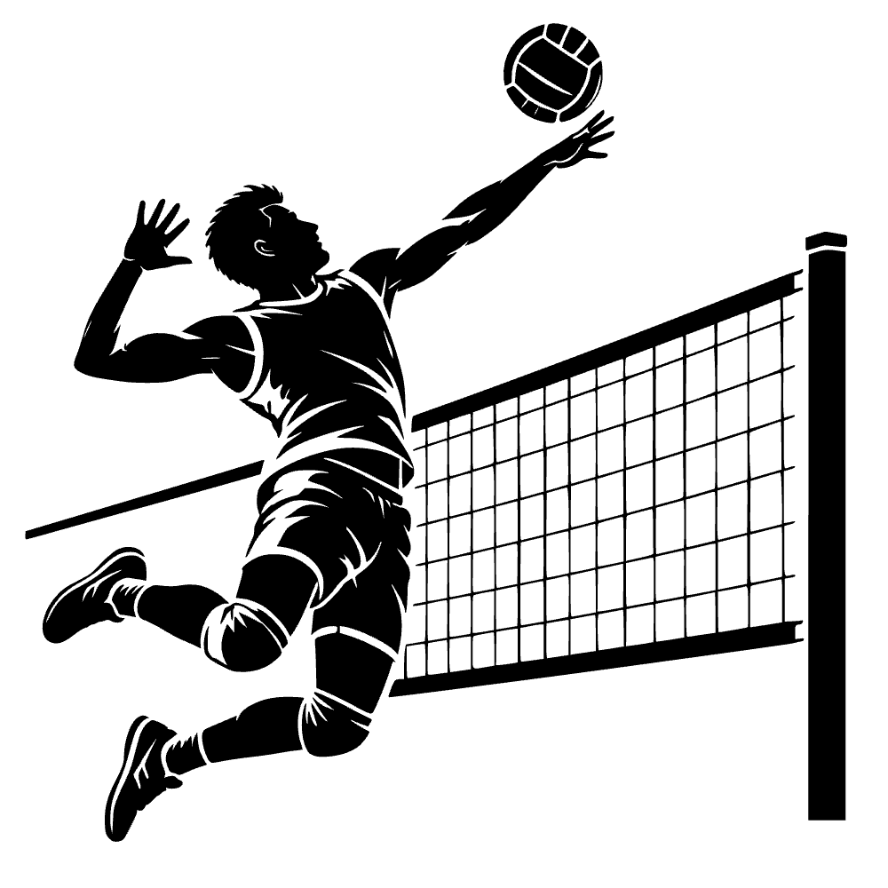 Voleibol rematando — archivo SVG