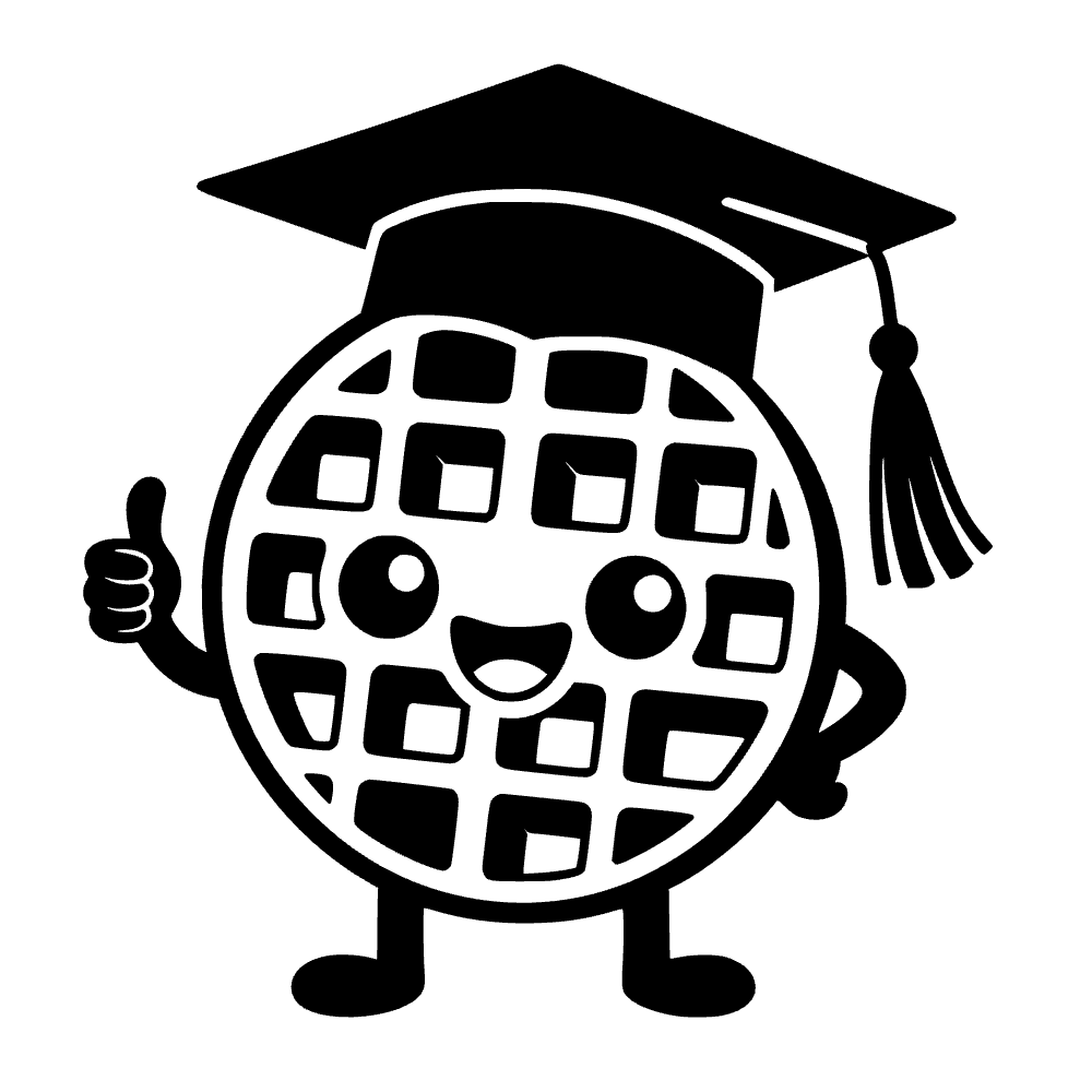 Waffle Wearing Graduation Cap SVG SVG cut file preview