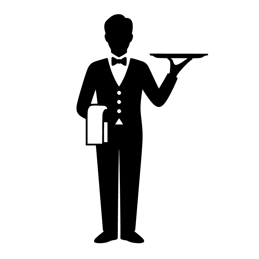 Camarero con bandeja — archivo SVG
