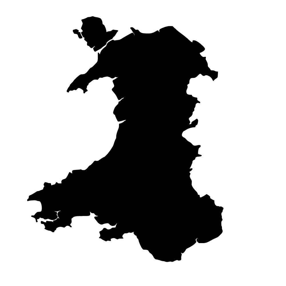 Mapa de Gales — archivo SVG