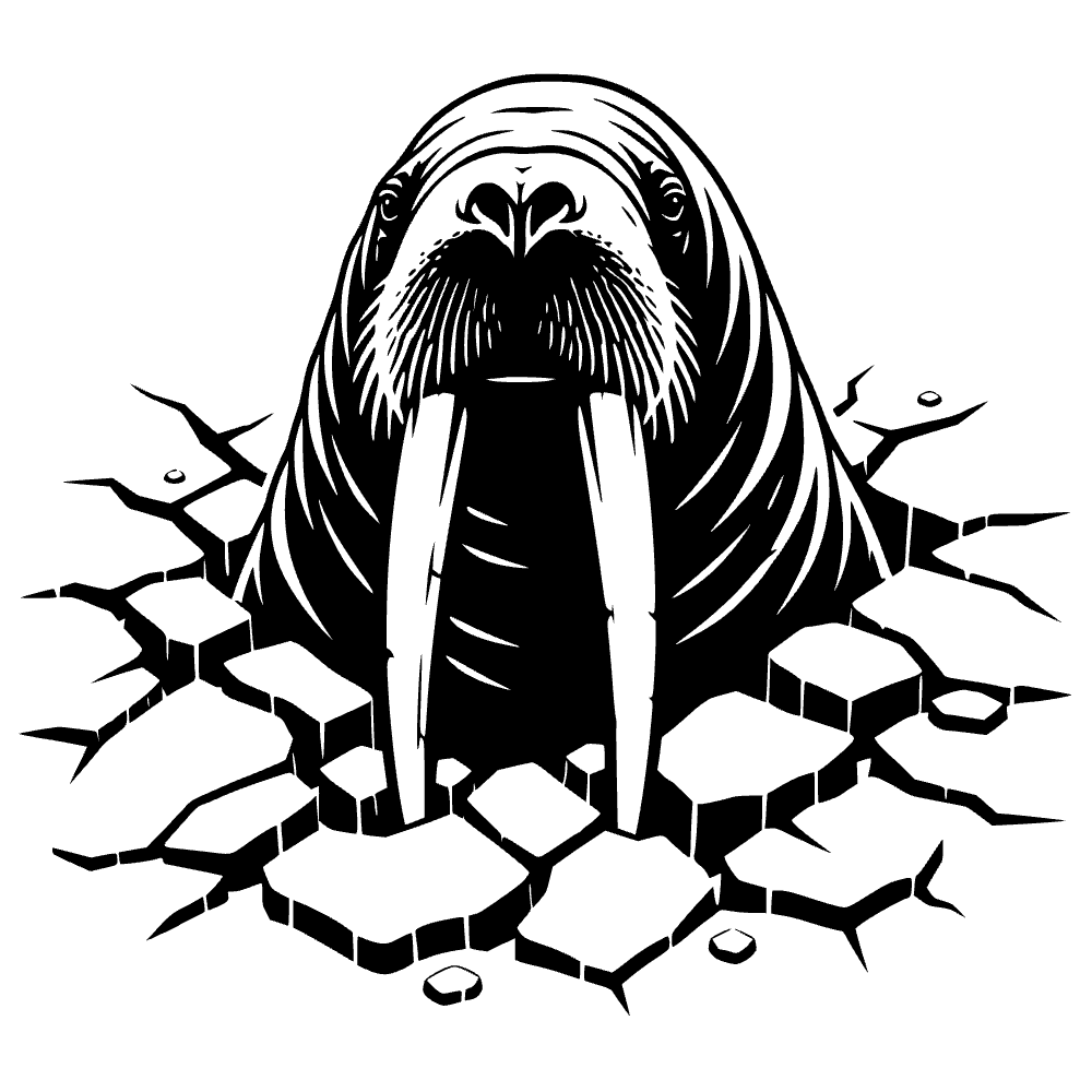 Morsa rompiendo — archivo SVG