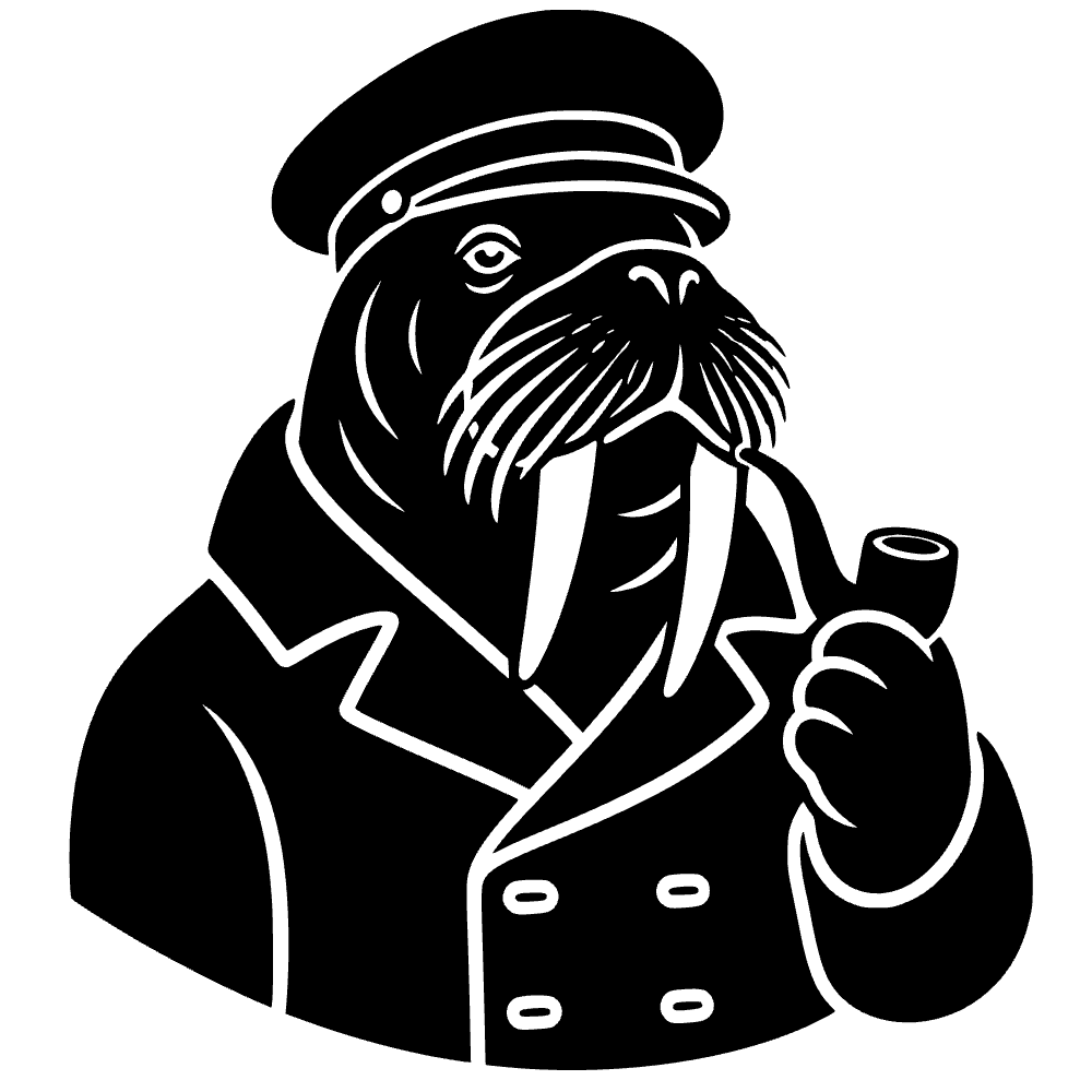 Morsa capitán del mar — vista previa del archivo SVG