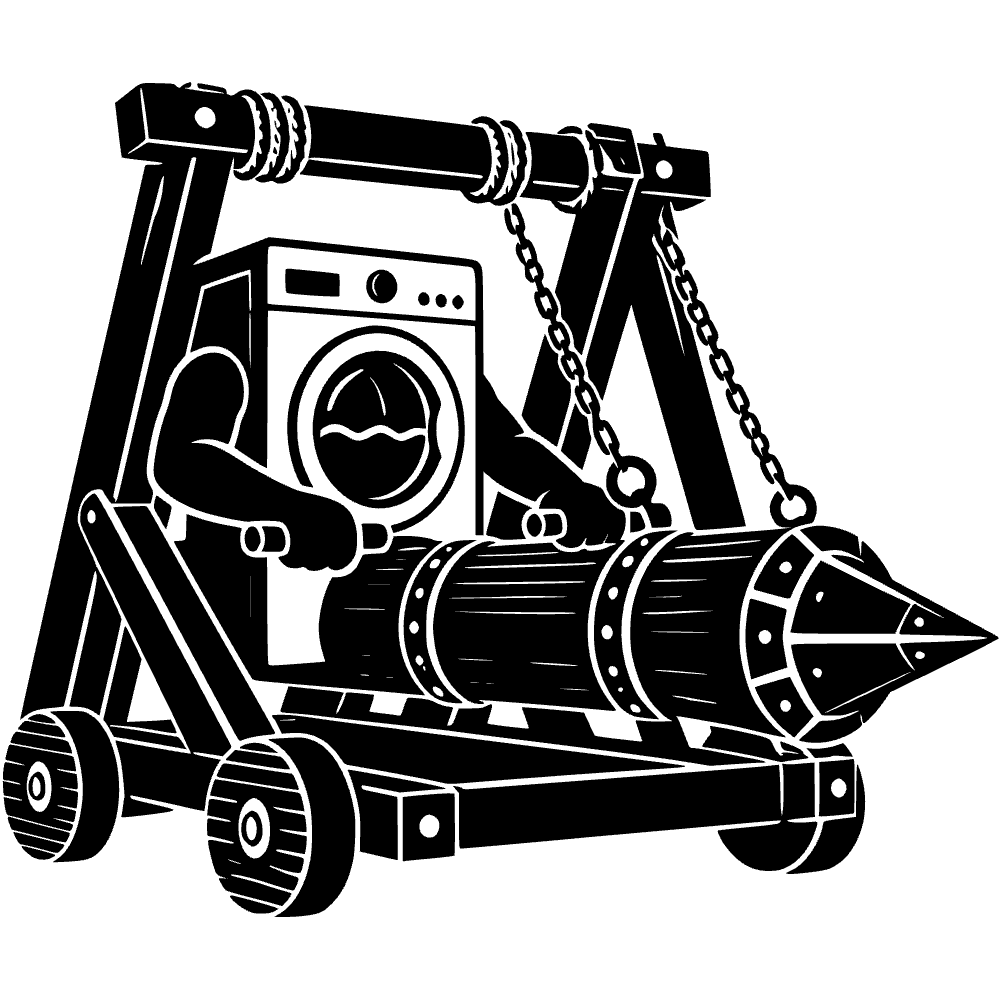 Lavadora operando pesada — archivo SVG
