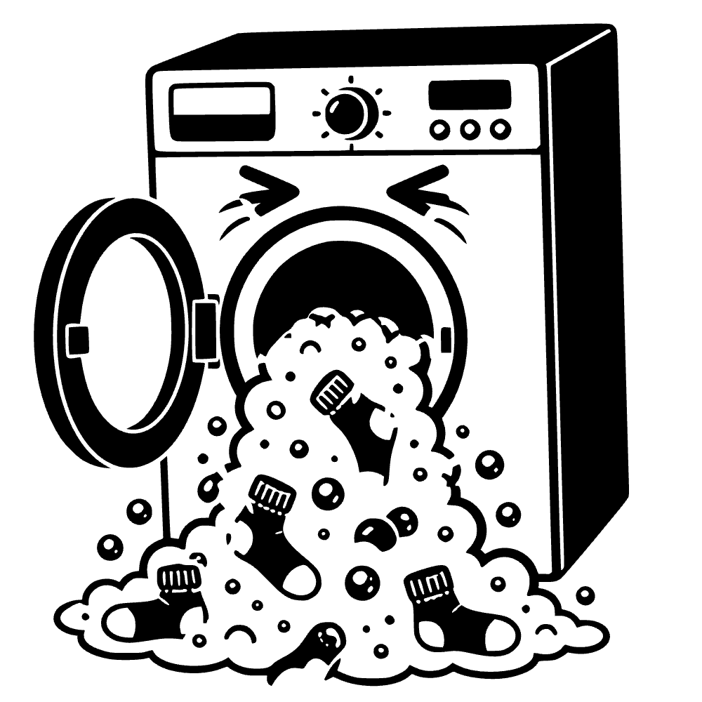 Lavadora vomitando — archivo SVG