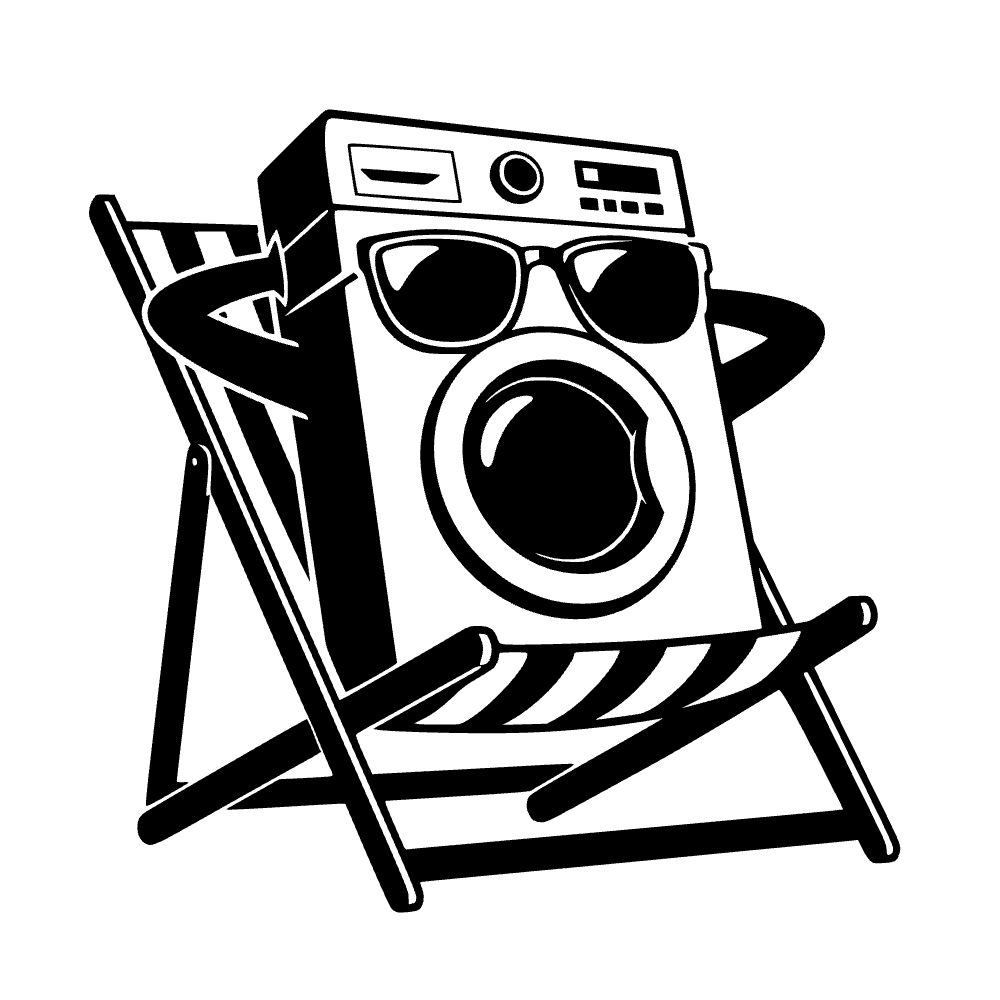 Lavadora usando gafas de sol — archivo SVG