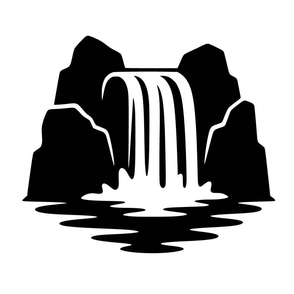 Ícono de piscina de cascada — archivo SVG
