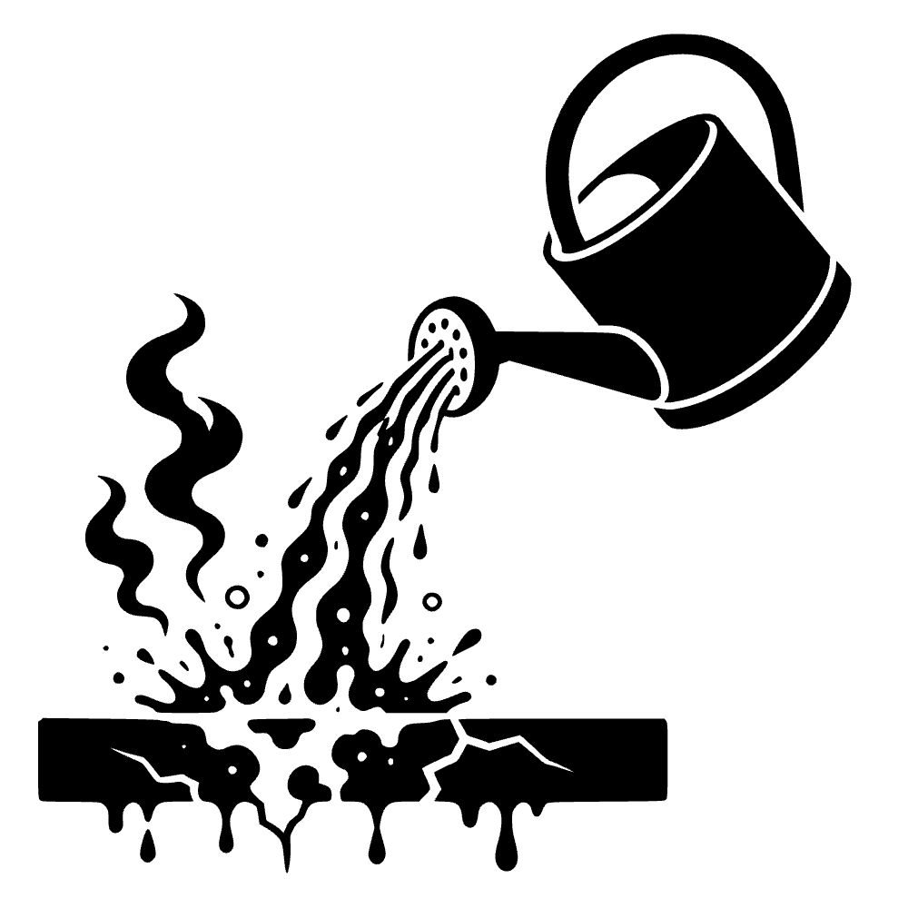 Regadera vertiendo agua — archivo SVG