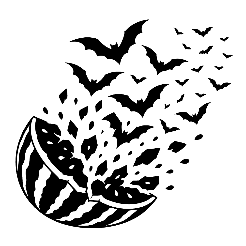 Watermelon Exploding Flock SVG cut file preview