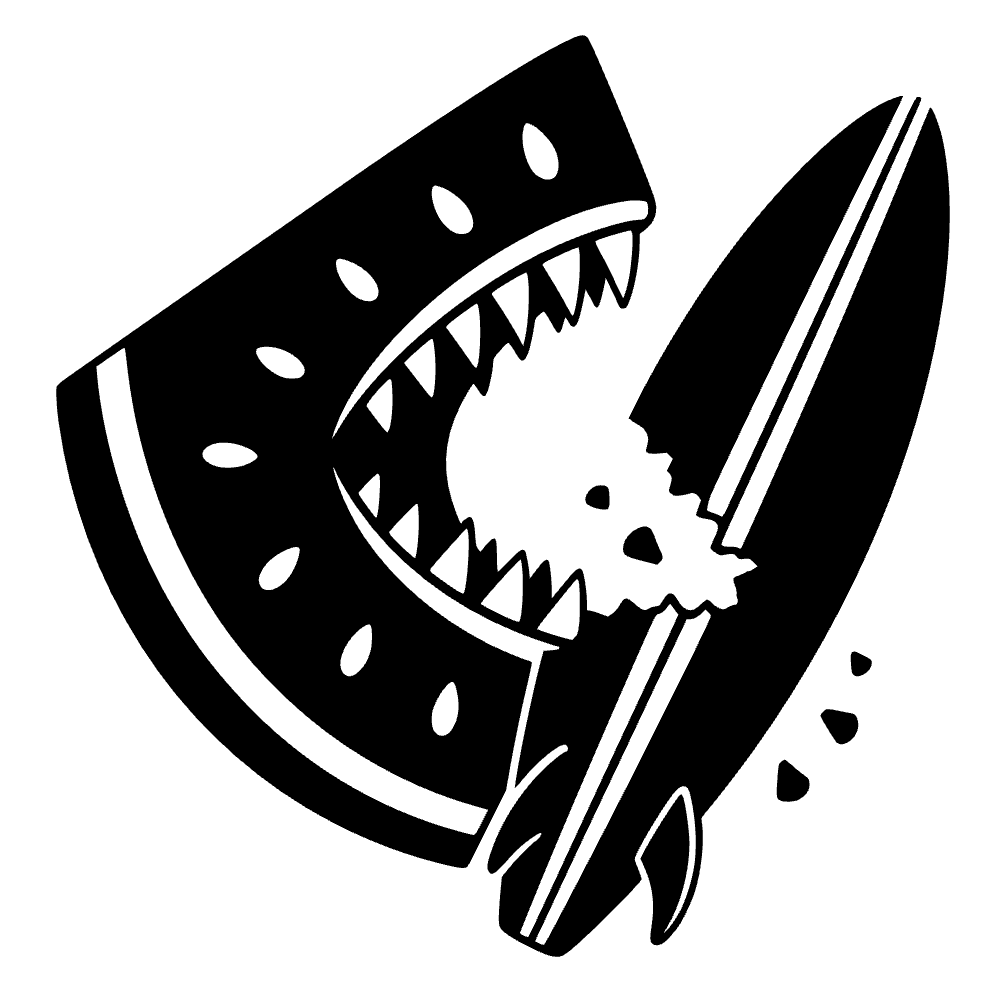 Watermelon Slice Shark Teeth SVG cut file preview