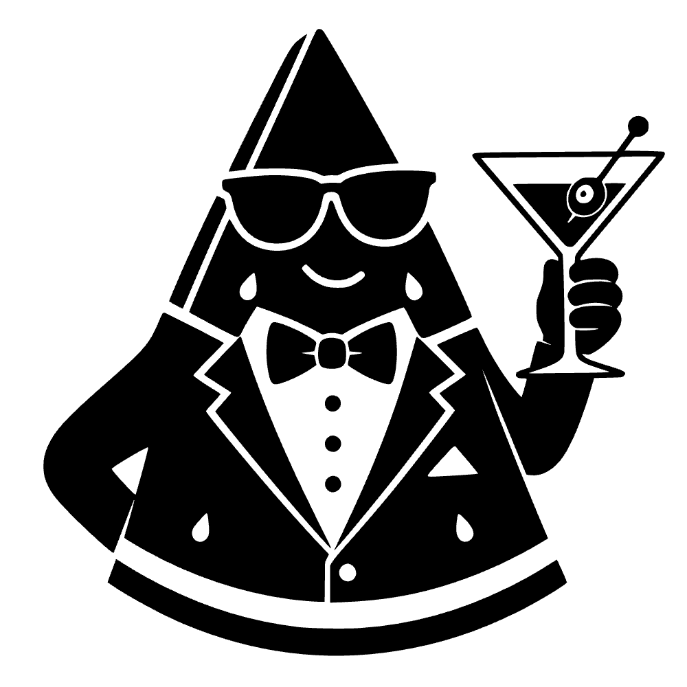 Porción de sandía con esmoquin — archivo SVG