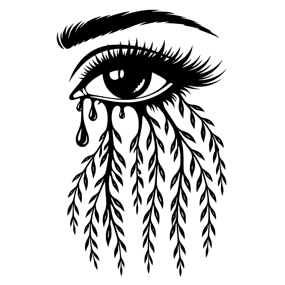Ícono de ojo llorando — archivo SVG