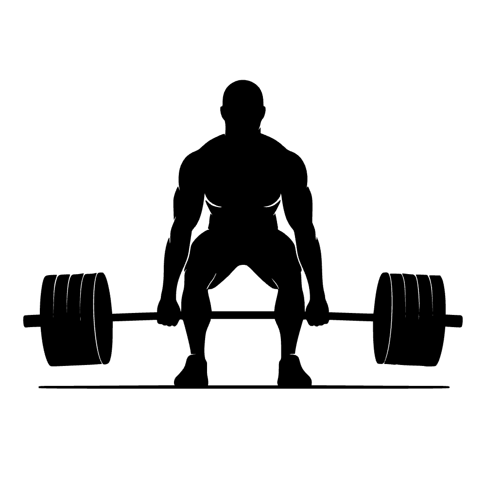 Weightlifter Deadlift Silhouette SVG cut file preview