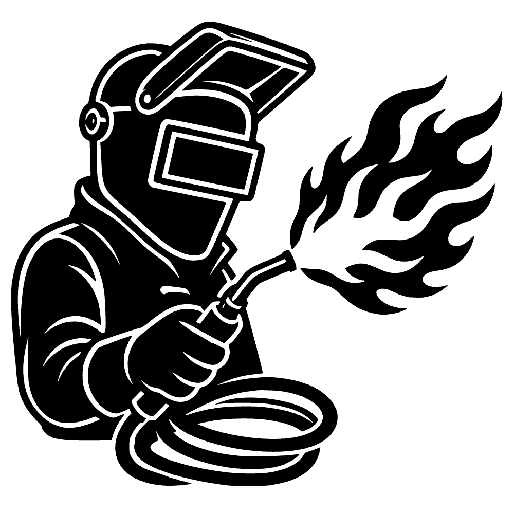 Máscara de soldador con explosión de llamas — archivo SVG