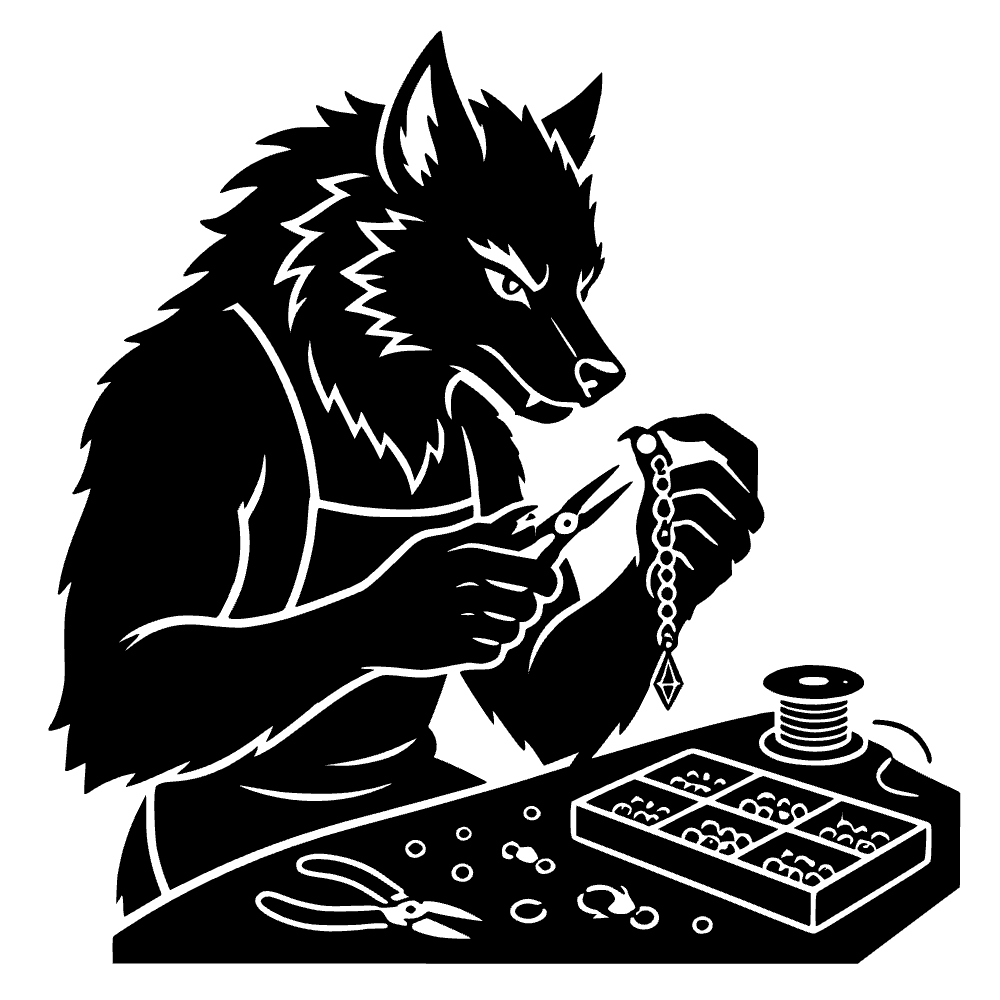 Hombre lobo haciendo cuentas — archivo SVG