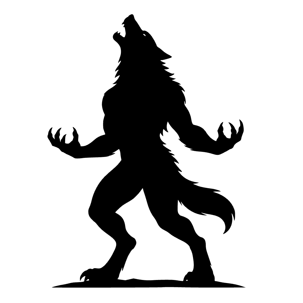 Werewolf Howling Icon SVG cut file preview