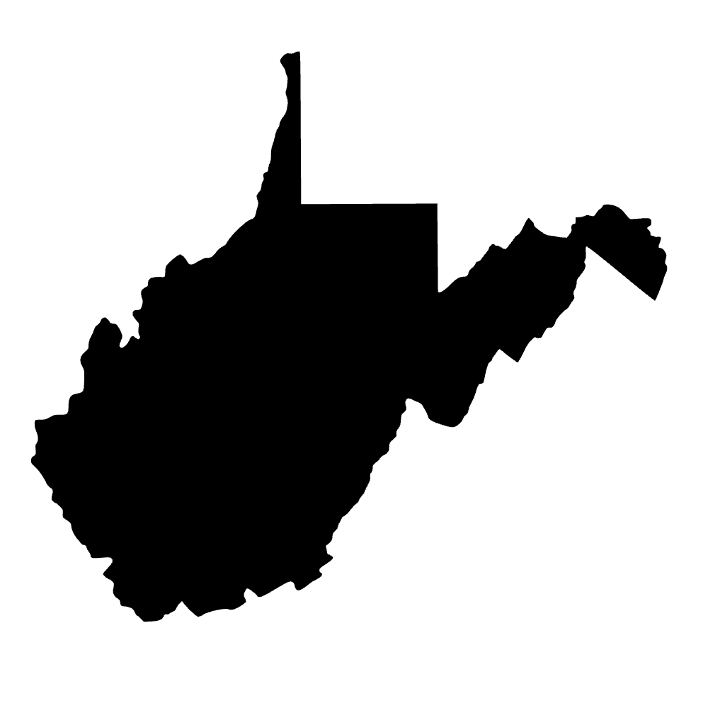 Mapa de Virginia Occidental — archivo SVG