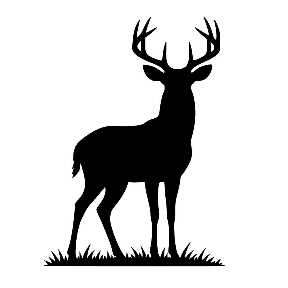 Whitetail Buck Silhouette SVG cut file preview