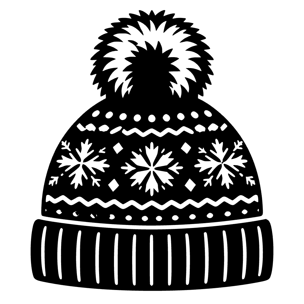 Icono de gorro de invierno — archivo SVG
