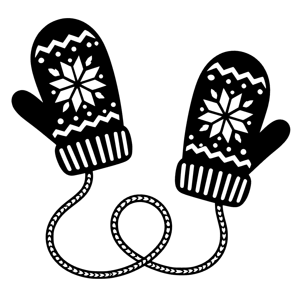 Manoplas de invierno conectadas — archivo SVG
