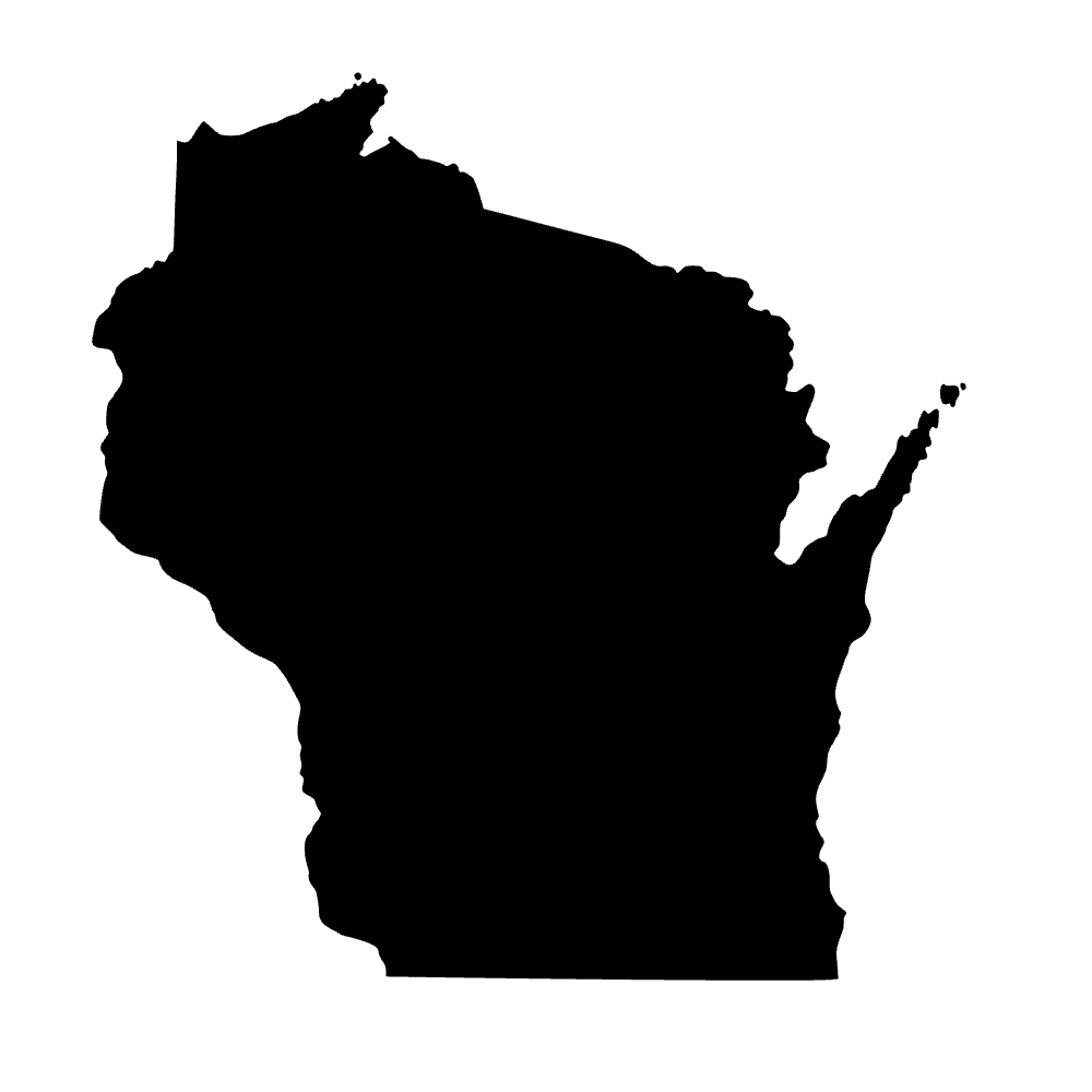 Mapa de Wisconsin — archivo SVG