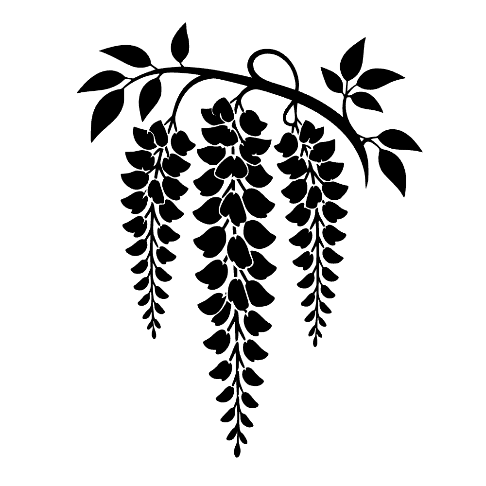 Flores colgantes de glicinia — archivo SVG
