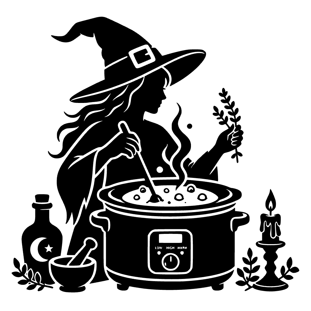 Bruja preparando poción — archivo SVG