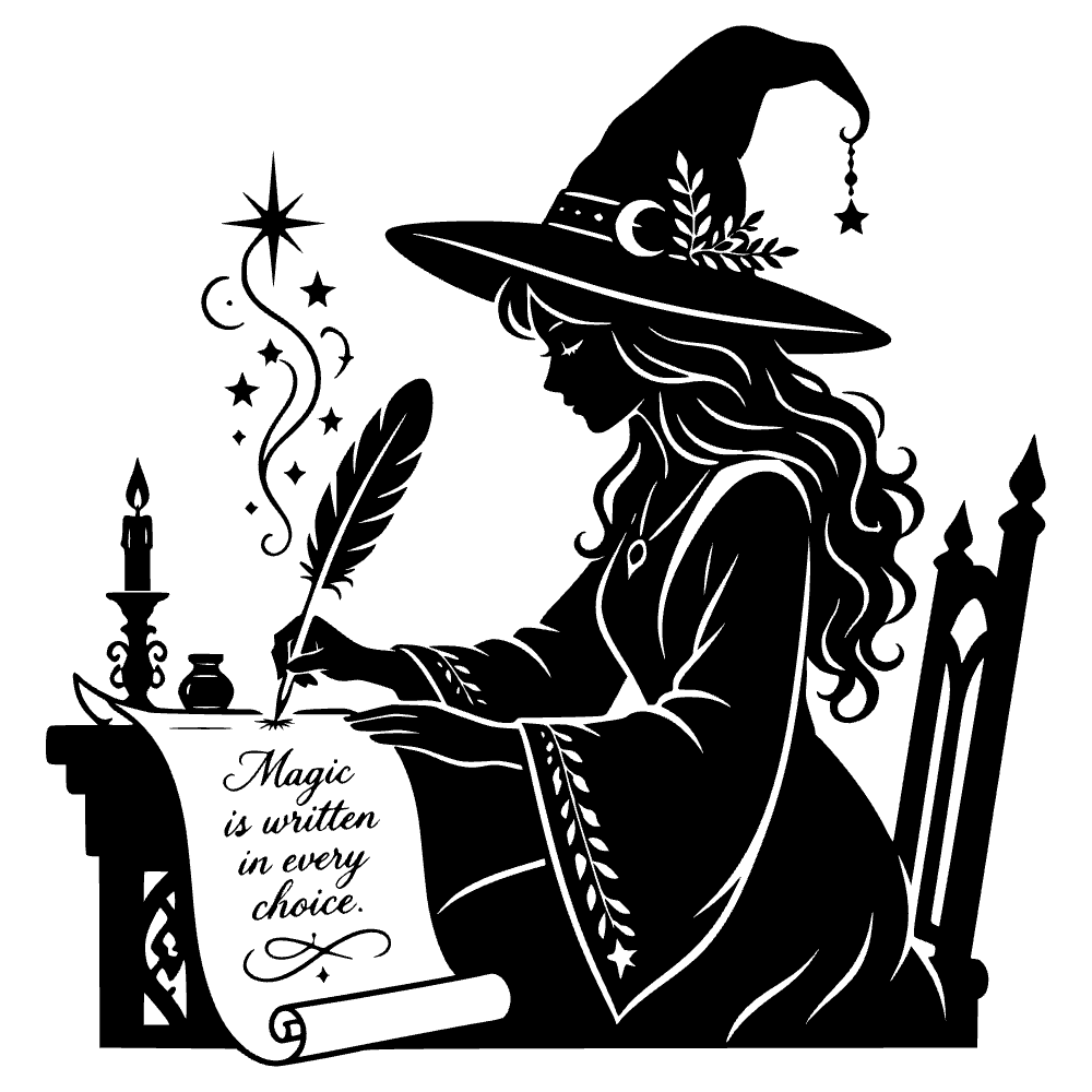 Icono de caligrafía de bruja — archivo SVG