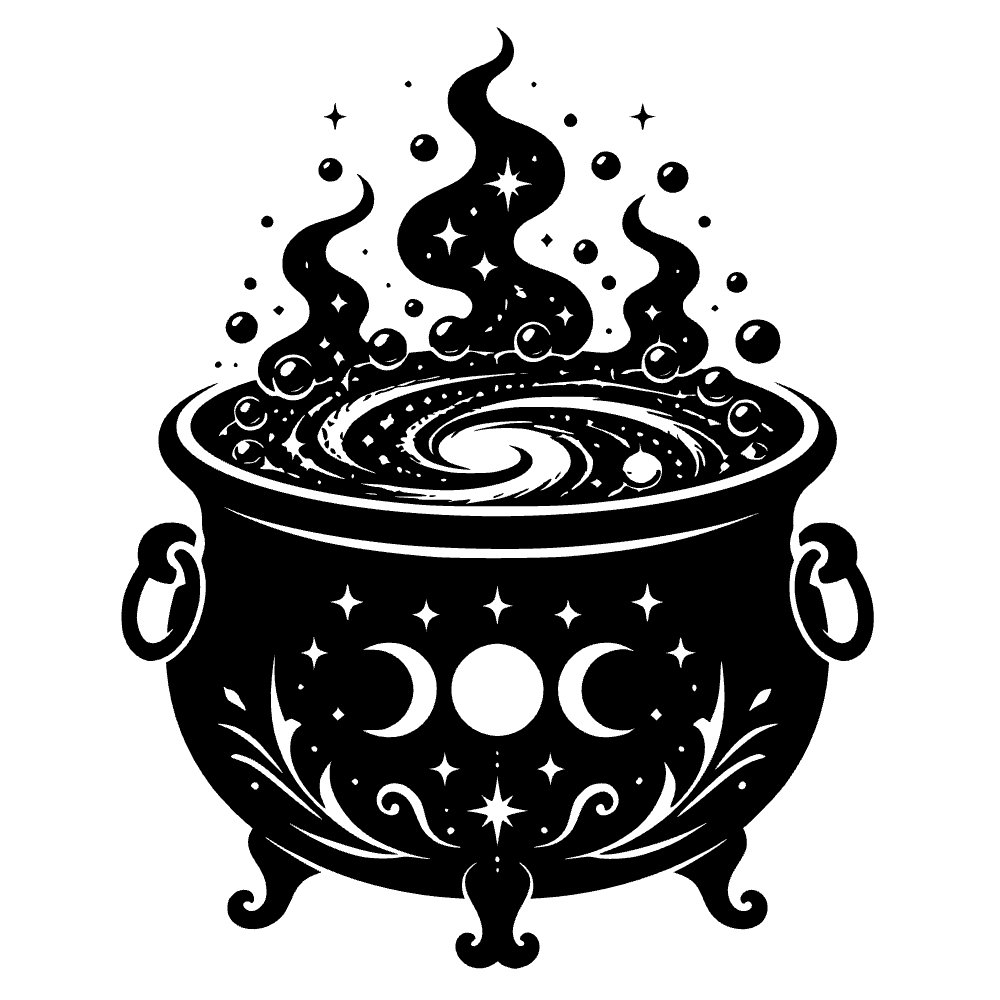 Witches Cauldron Icon SVG SVG cut file preview