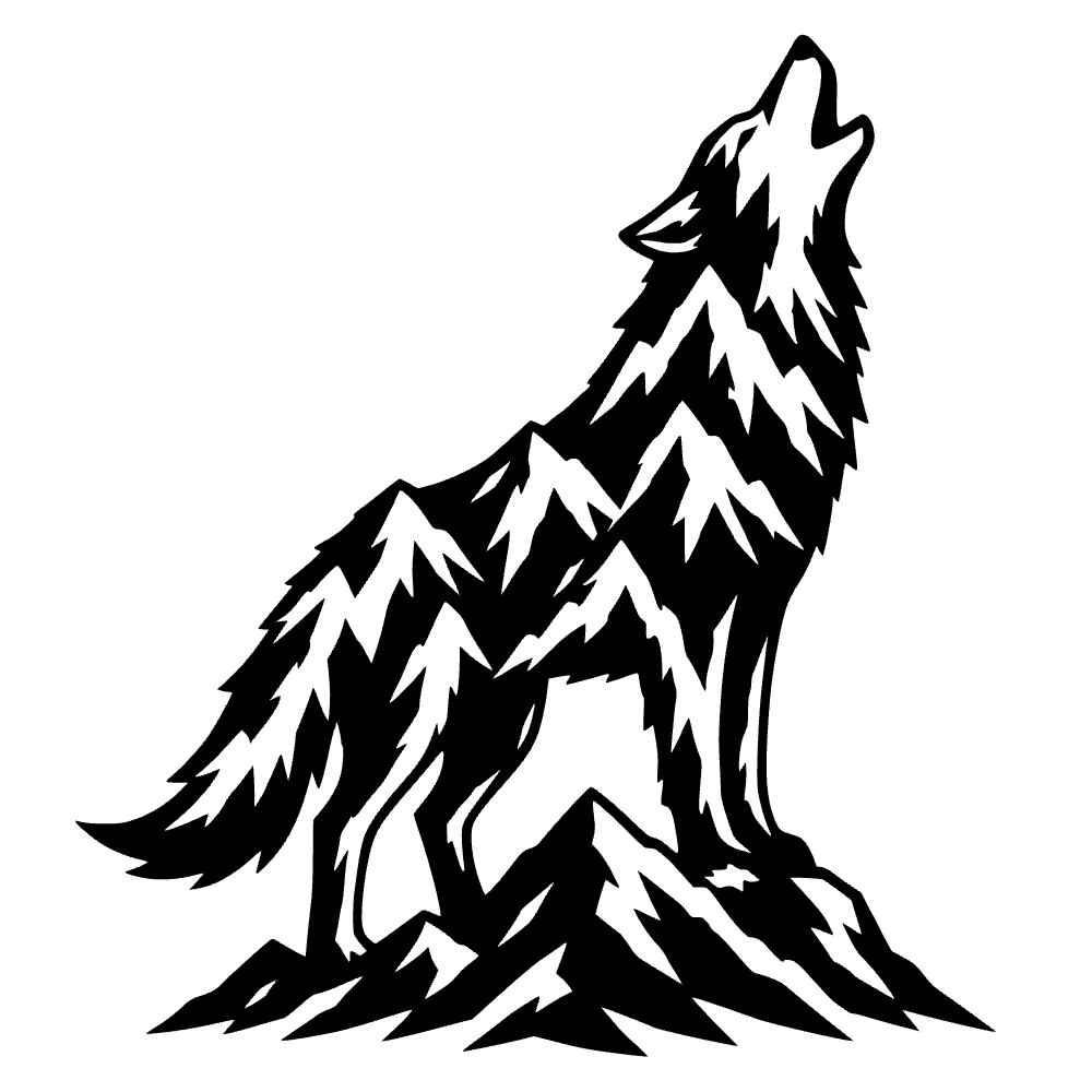 Lobo aullando — archivo SVG