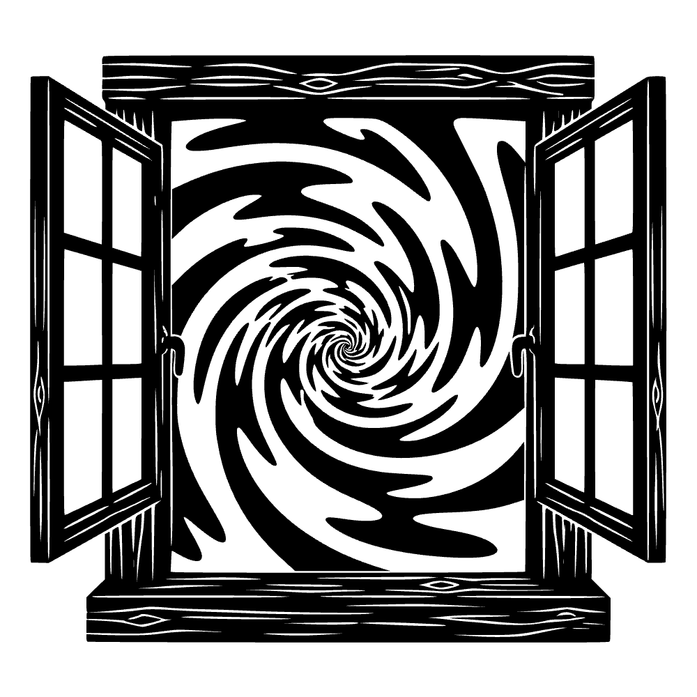 Marco de ventana de madera — archivo SVG