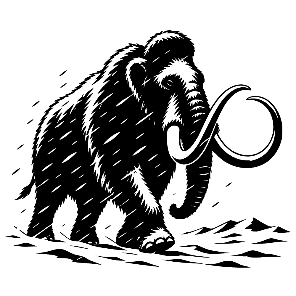 Ícono de mamut lanudo — vista previa del archivo SVG