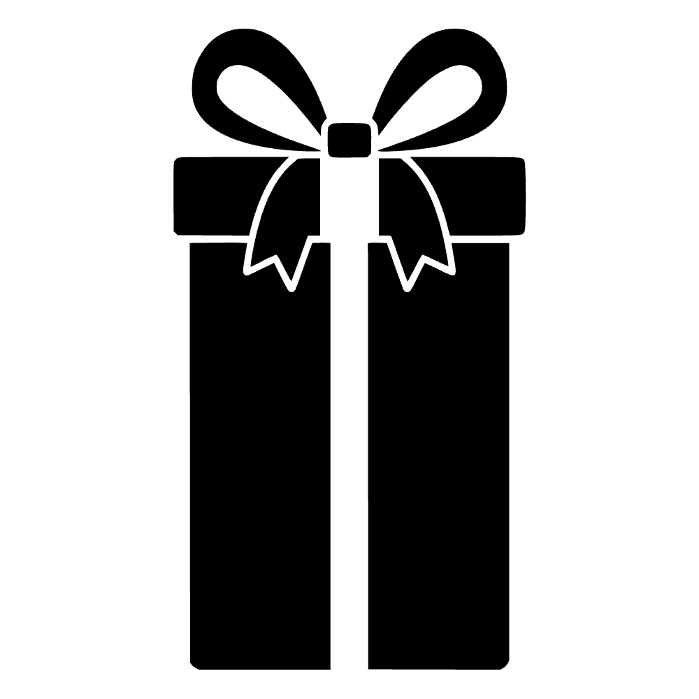 Regalo envuelto con moño alto — archivo SVG