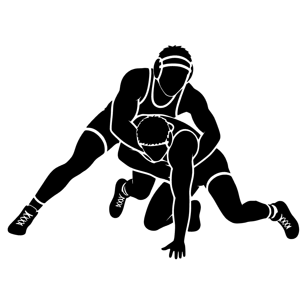 Luchador derribando — archivo SVG