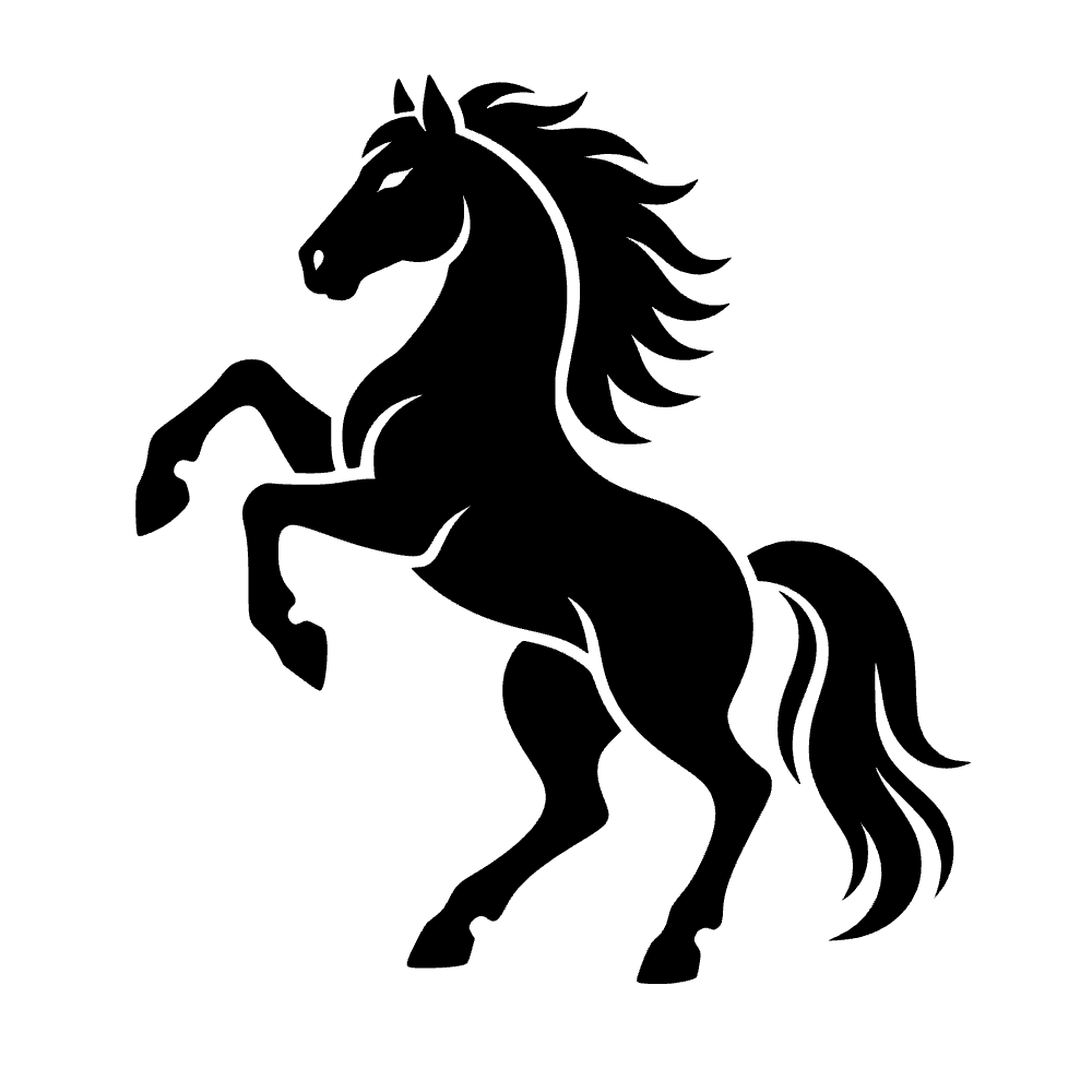 Año del caballo estilizado — archivo SVG