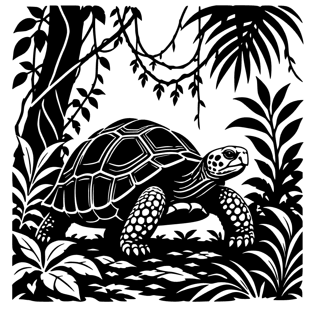 Yellow Footed Tortoise SVG cut file