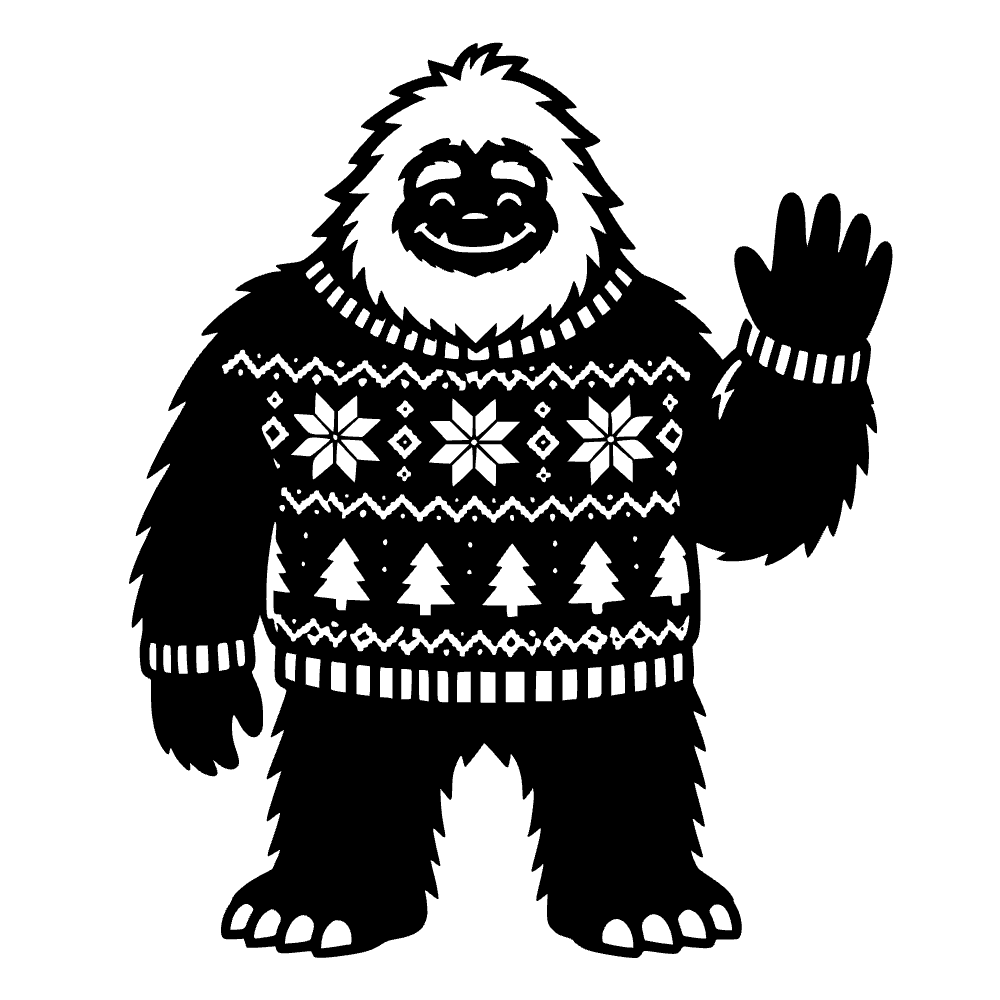 Yeti con suéter — archivo SVG