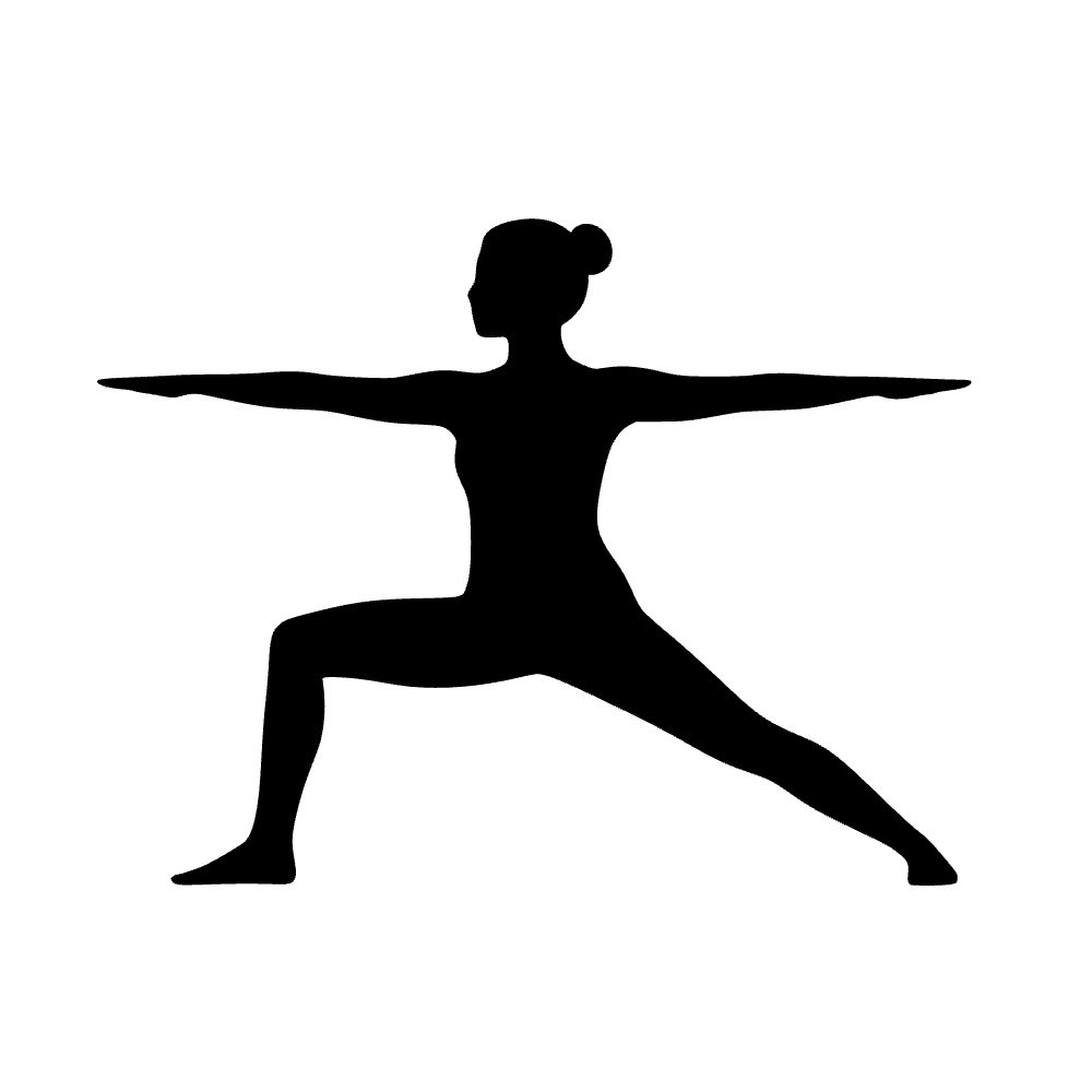 Pose de guerrero en yoga — vista previa del archivo SVG